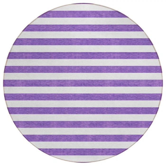 Washable Striped Indoor / Outdoor Rug