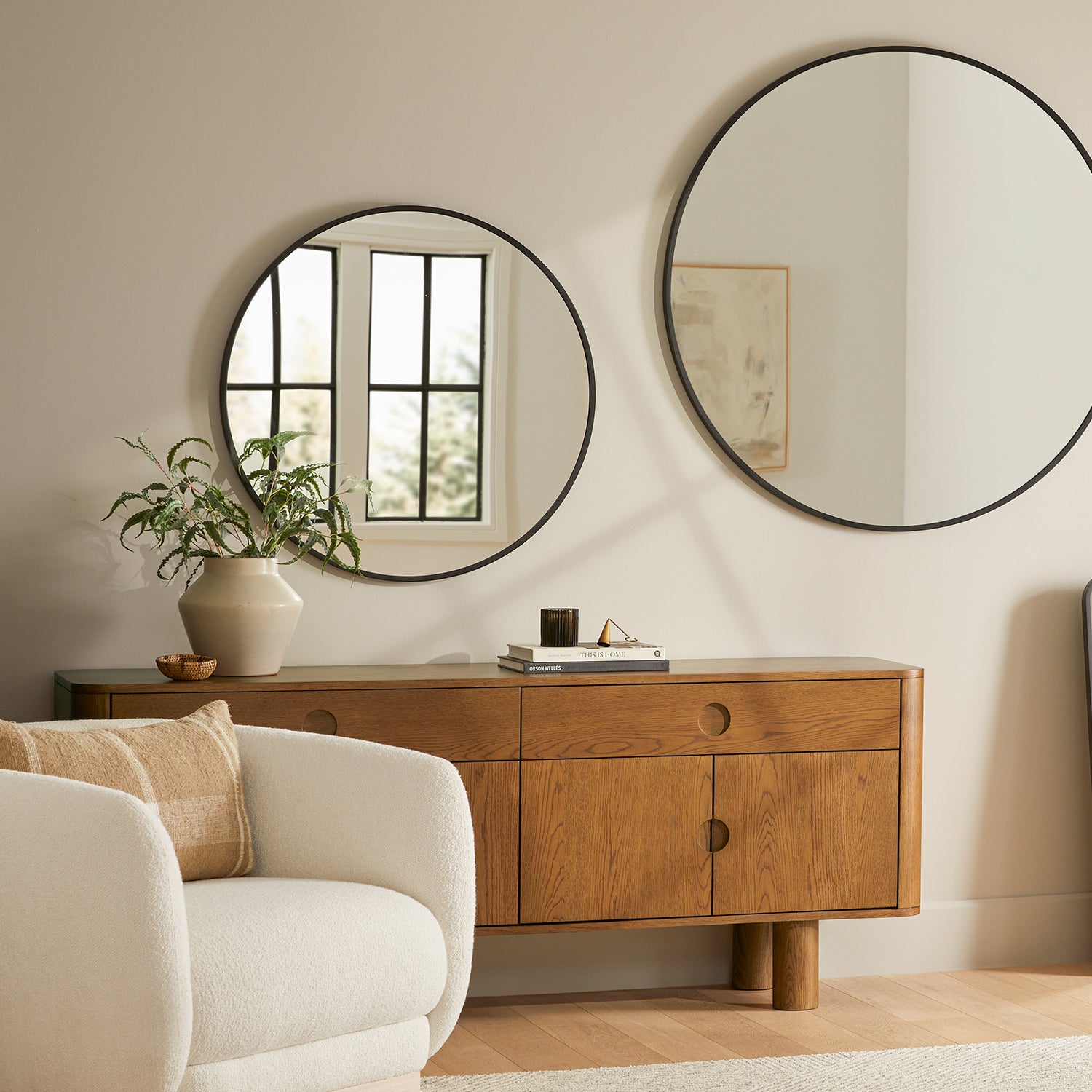 Mansfield Small Round Wall Mirror