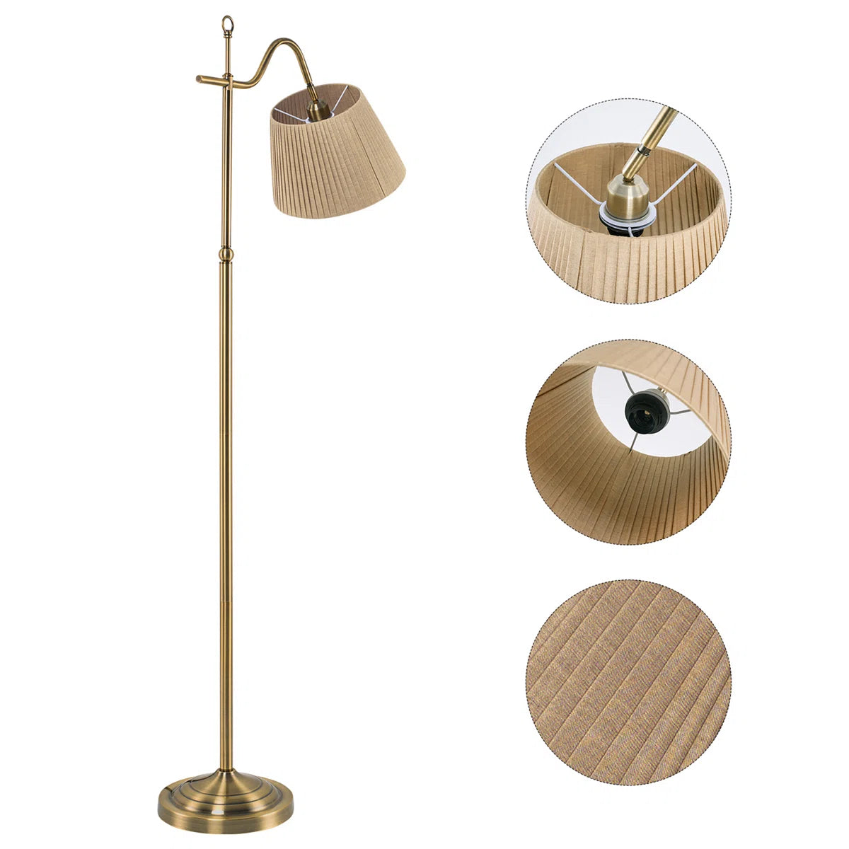 Maraia 62.2'' Golden Arched Floor Lamp