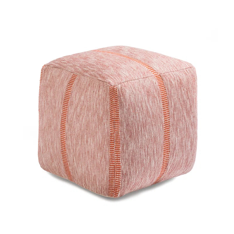 Krikor 20" Honey Mustard Upholstered Pouf Ottoman