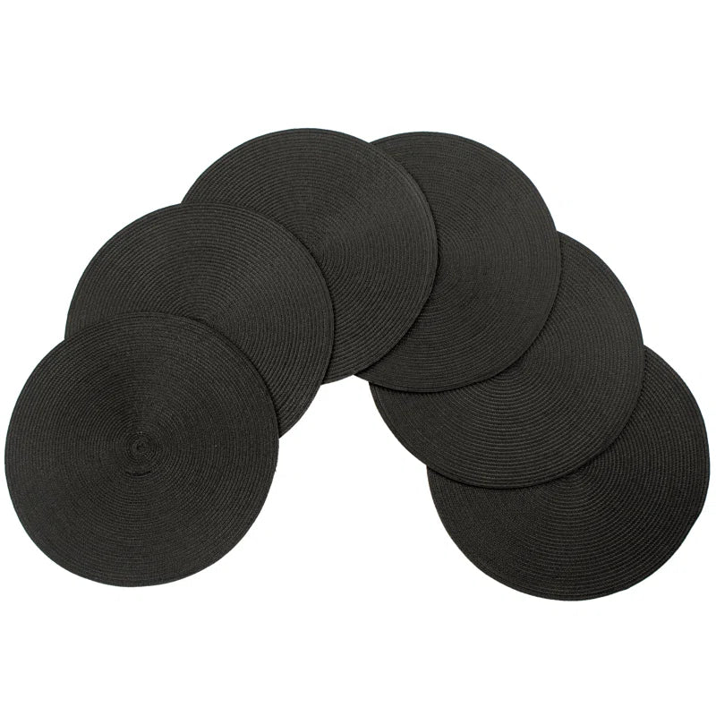 Marun Polypropylene Plastic Round Placemat (Set of 6)