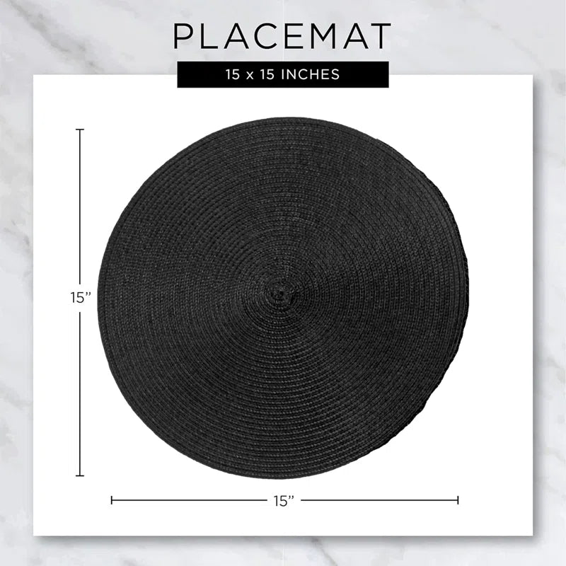 Marun Polypropylene Plastic Round Placemat (Set of 6)