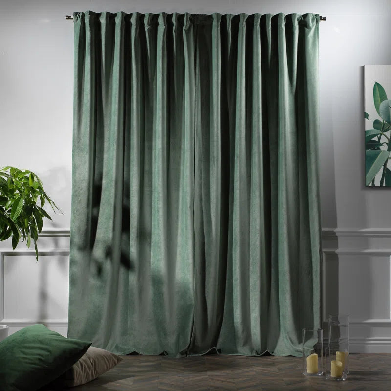 Matte Velvet Extra Wide x Extra Long Custom Made Decorative Double Panel (Set of 2)