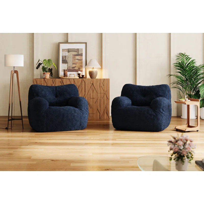 Medium Teddy Fabric Bean Bag Chair (Set of 2)