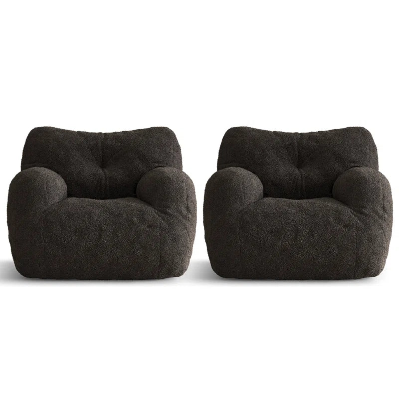 Medium Teddy Fabric Bean Bag Chair (Set of 2)