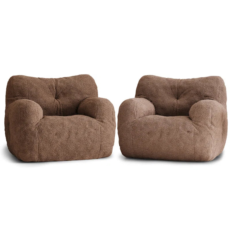 Medium Teddy Fabric Bean Bag Chair (Set of 2)
