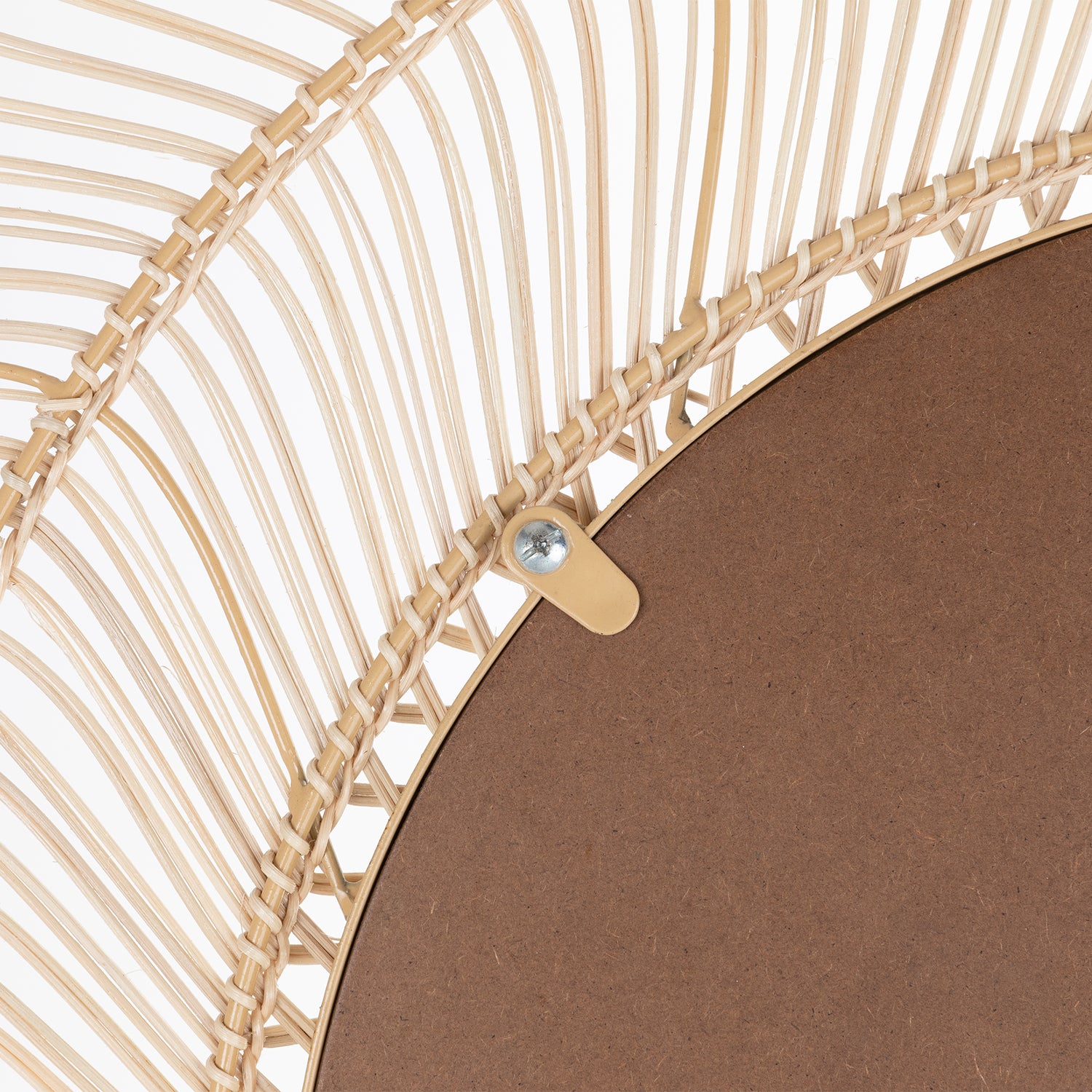 Meron Round Wall Mirror - Natural