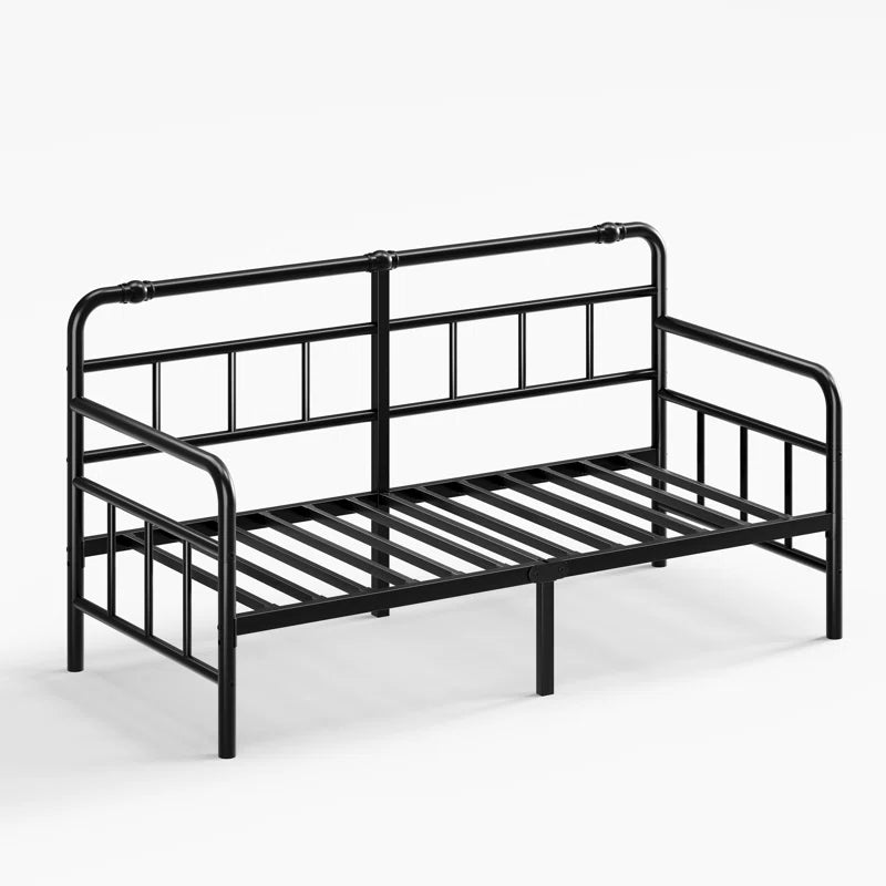 Metal Daybed, Premium Steel Slat Support to 1500lbs, Multifunctional Platform Beds for Bed Room, Living Room, Guest Room, Easy Assembly