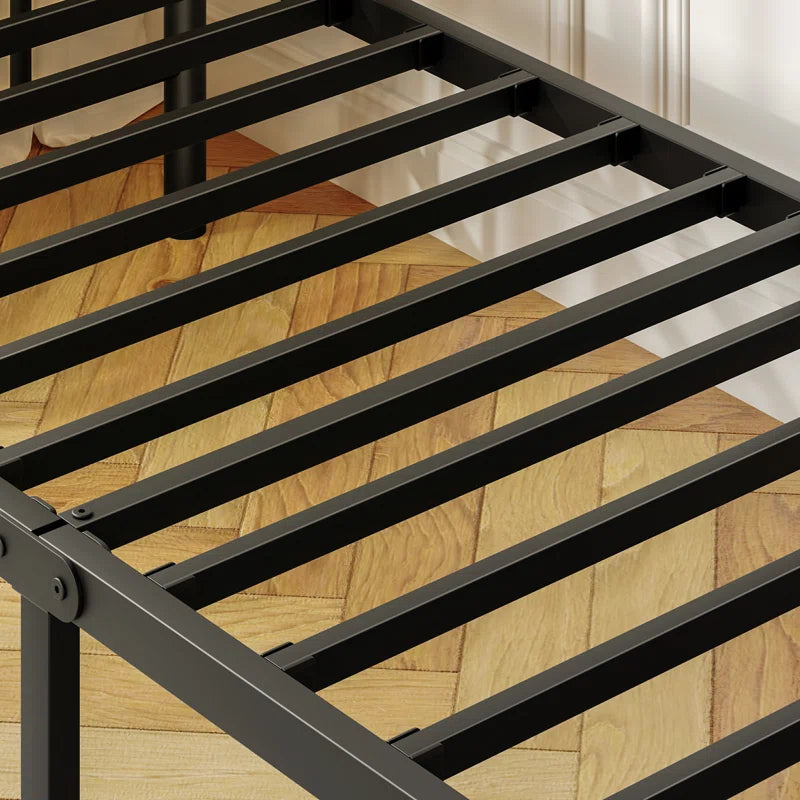 Metal Daybed, Premium Steel Slat Support to 1500lbs, Multifunctional Platform Beds for Bed Room, Living Room, Guest Room, Easy Assembly