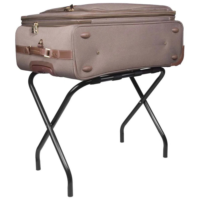 Metal Foldable Luggage Rack Stand with Nylon Belts