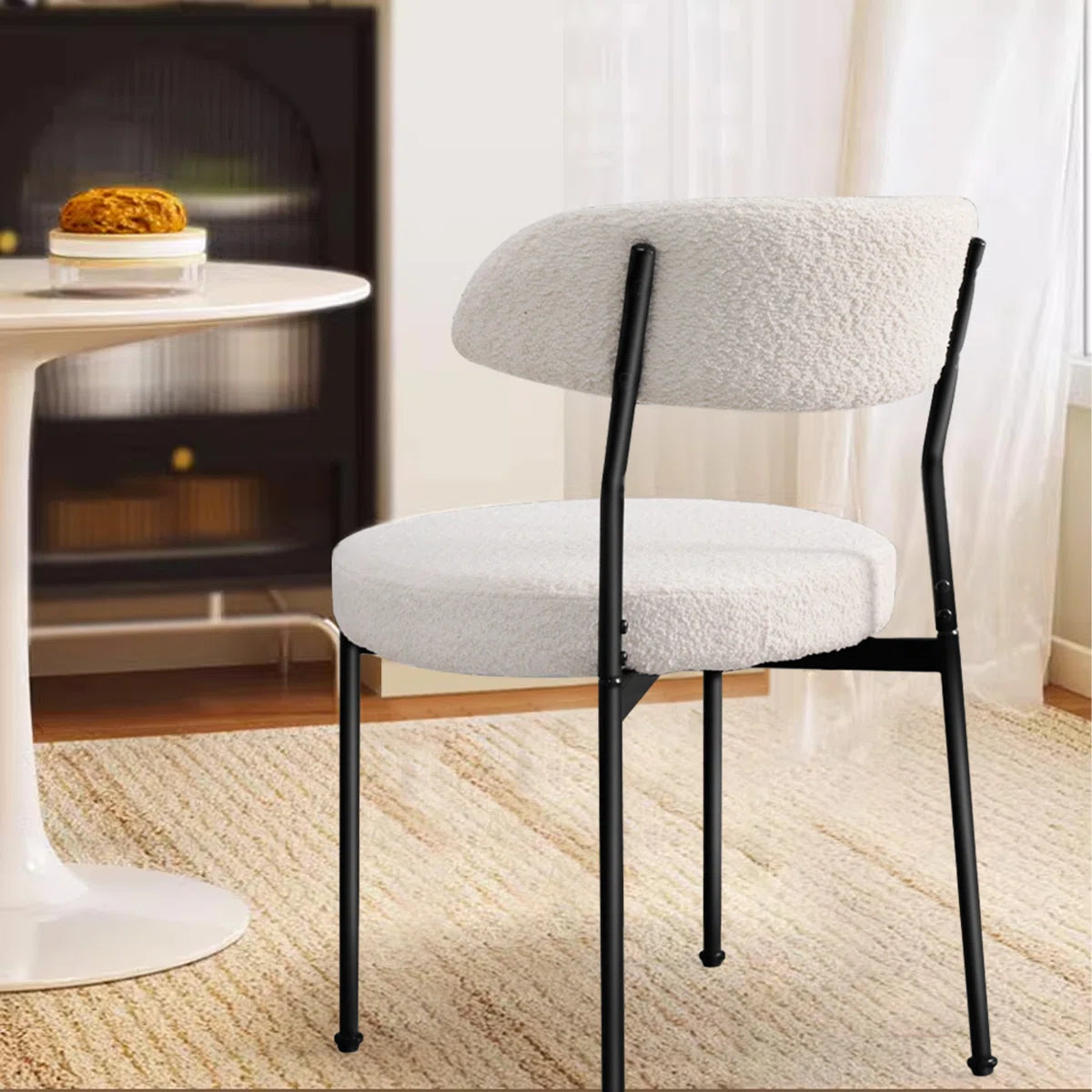 Modern Boucle Dining Chairs (Set of 4)