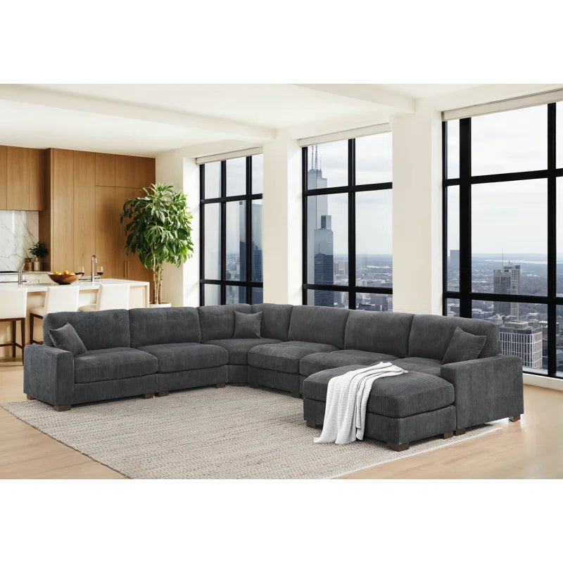 Aristedes 6 - Piece Corduroy Sectional
