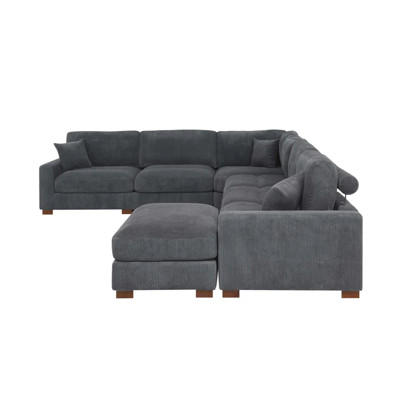 Aristedes 6 - Piece Corduroy Sectional