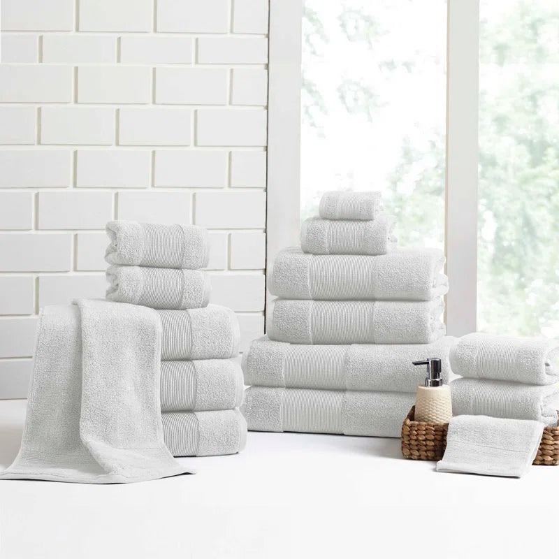 Air Cloud 18-Piece 100% Zero-Twist Cotton Towel Set