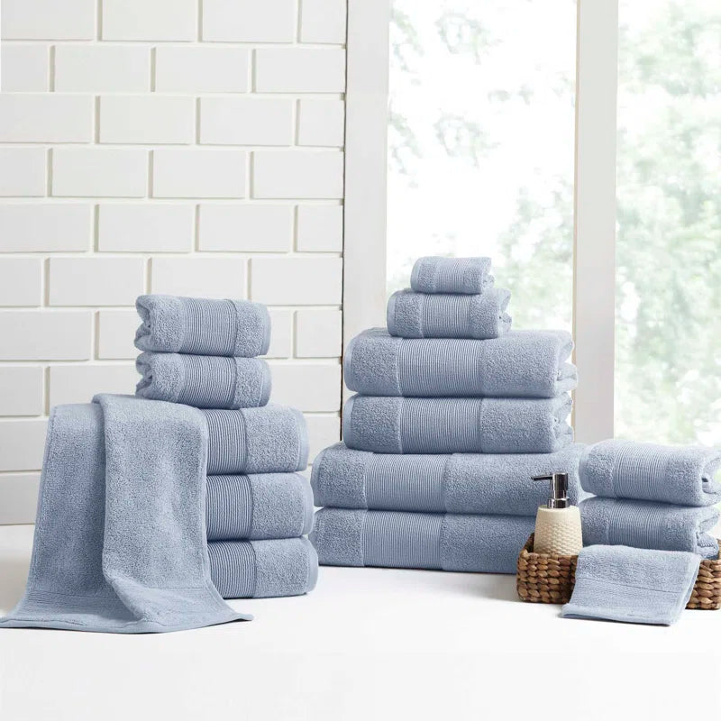 Air Cloud 18-Piece 100% Zero-Twist Cotton Towel Set