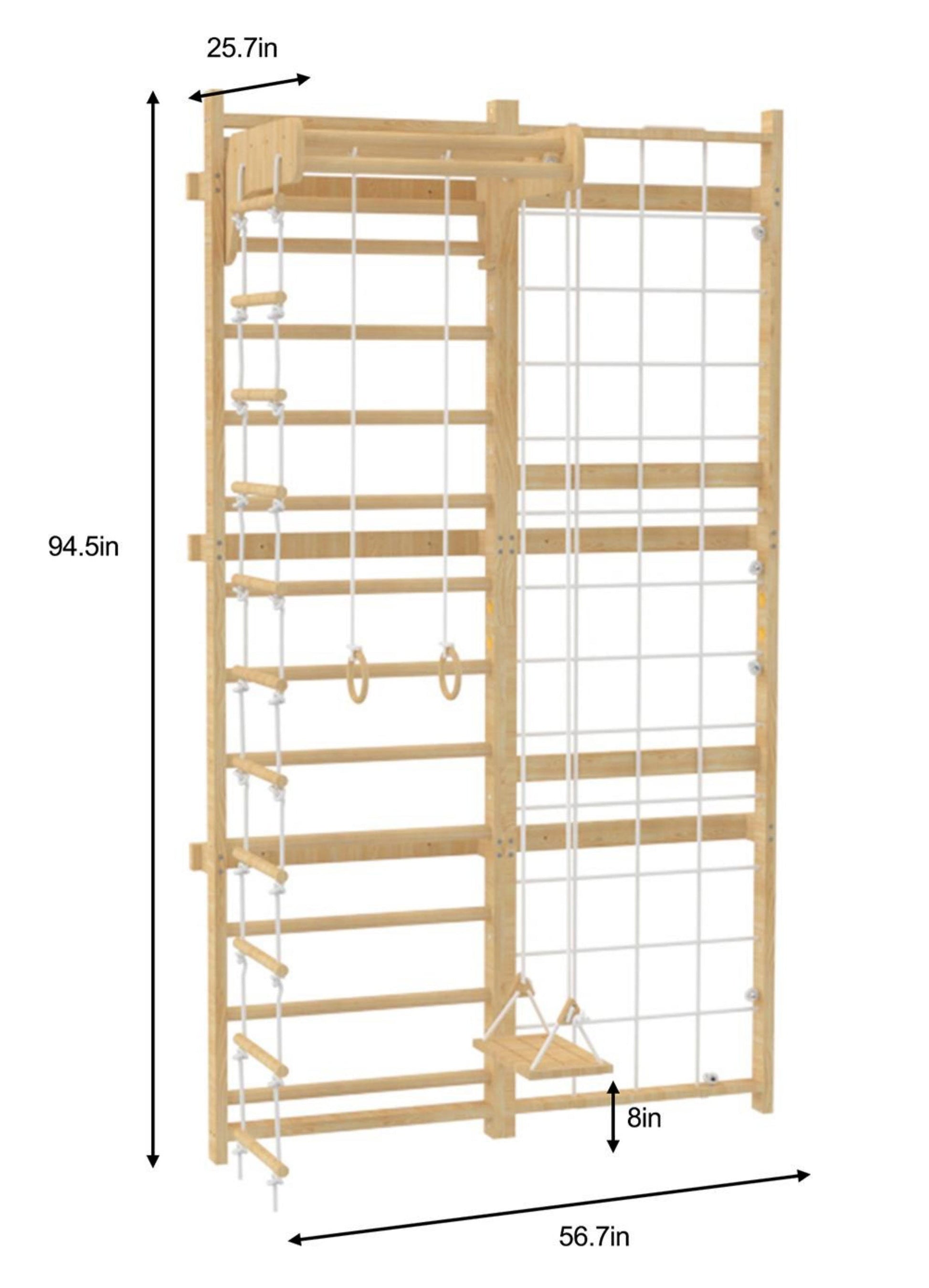 Neem | Swedish Ladder & Rope Wall - 79" Height