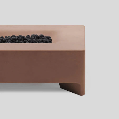Rook Fire Table - Propane (Concrete rectangular outdoor fire pit)