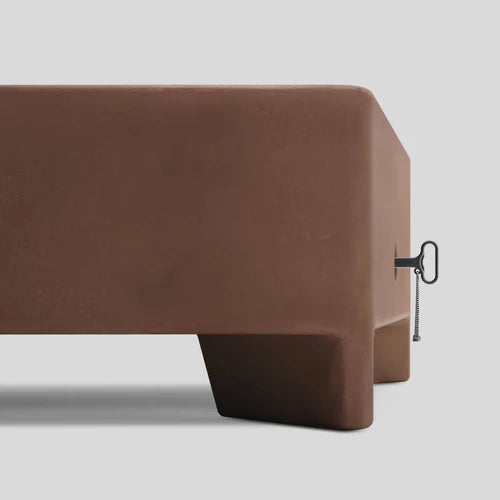 Rook Fire Table - Propane (Concrete rectangular outdoor fire pit)