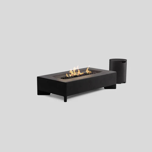 Rook Fire Table - Propane (Concrete rectangular outdoor fire pit)