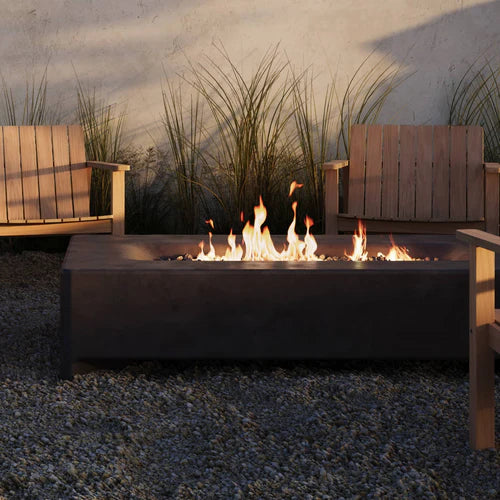 Rook Fire Table - Propane (Concrete rectangular outdoor fire pit)