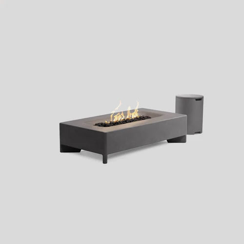 Rook Fire Table - Propane (Concrete rectangular outdoor fire pit)