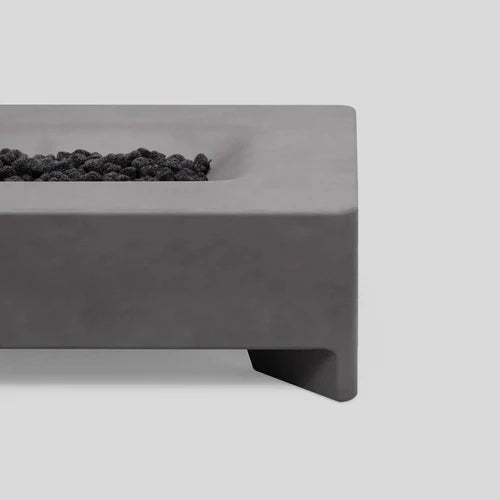 Rook Fire Table - Propane (Concrete rectangular outdoor fire pit)