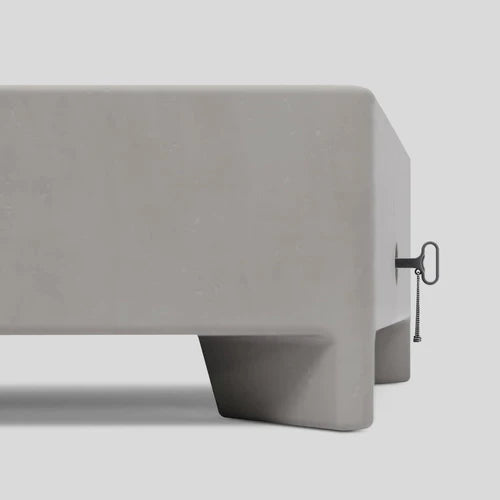 Rook Fire Table - Propane (Concrete rectangular outdoor fire pit)