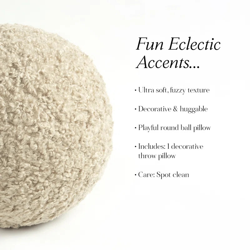 Neo Boucle Sphere Ball Pillow 1Pc