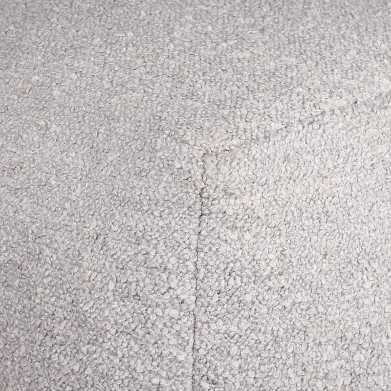Nertila Mid-Century Modern Solid Handwoven Square Boucle Upholstered Ottoman Pouf