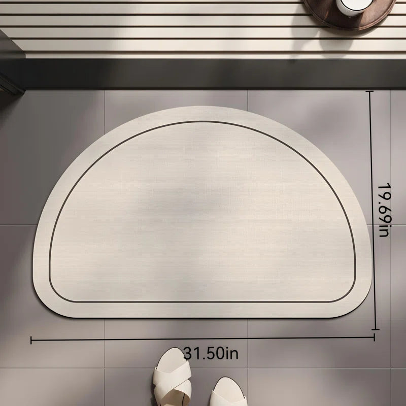 Non-Slip Absorbent Bath Mat - Diatomaceous Earth Soft Pad For Bathroom, Kitchen, Toilet, Shower Entrance