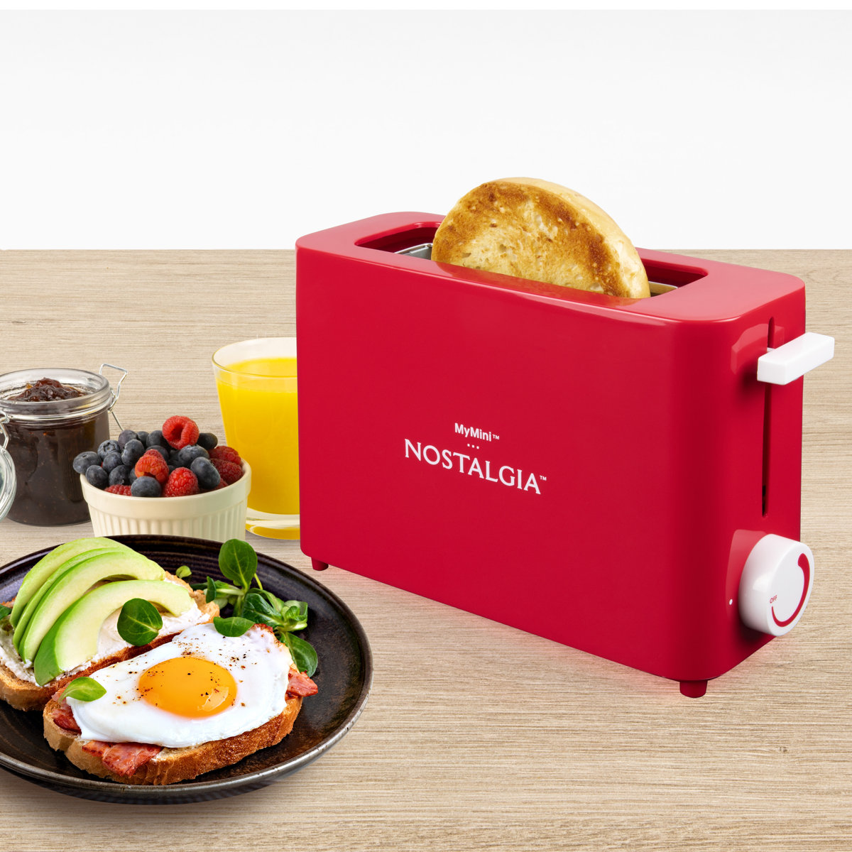 Nostalgia MyMini NMSST1RD Single Slice Toaster, Red