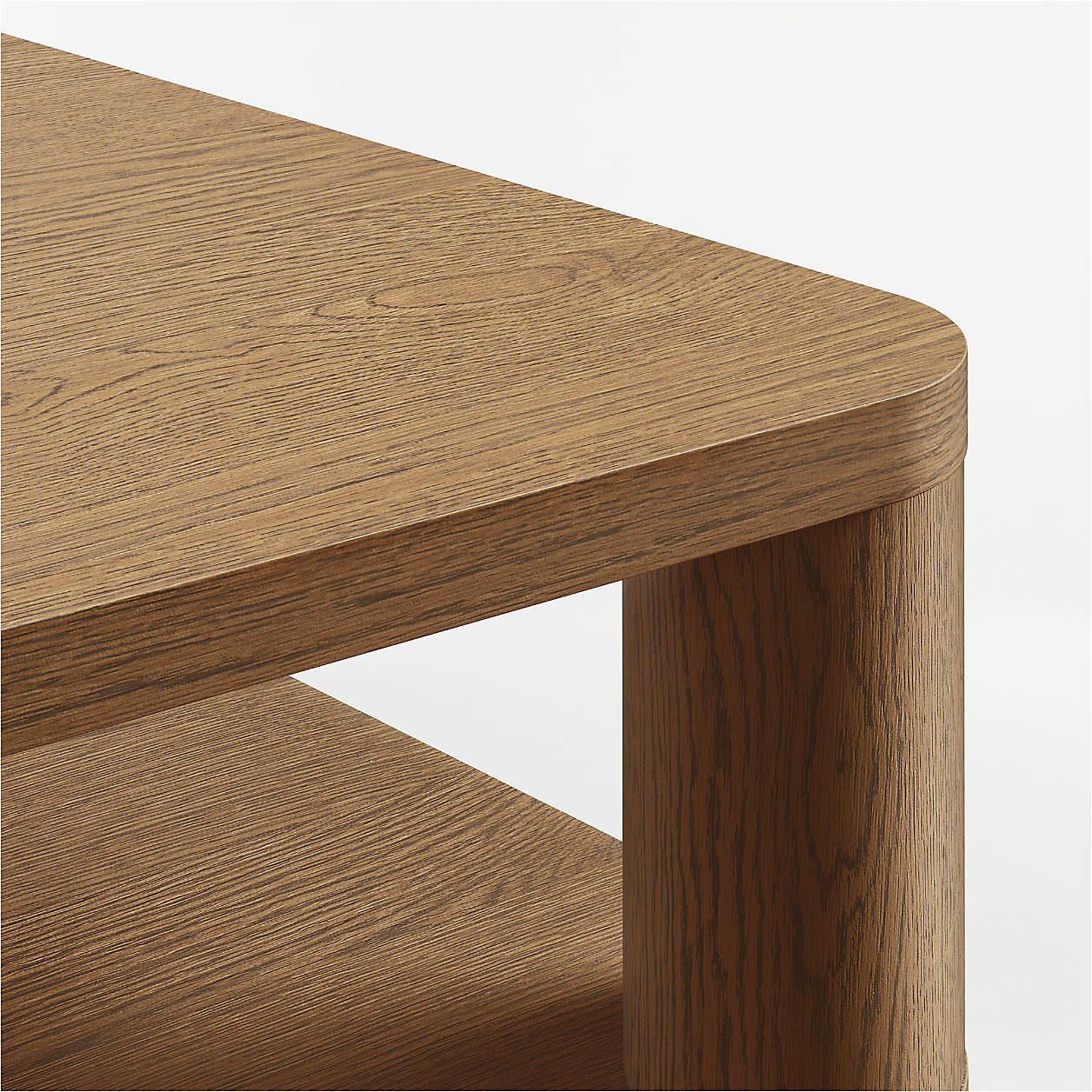 Oakhurst Brown Oak Wood 46" Square Coffee Table