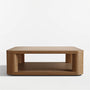 Oakhurst Brown Oak Wood 46" Square Coffee Table
