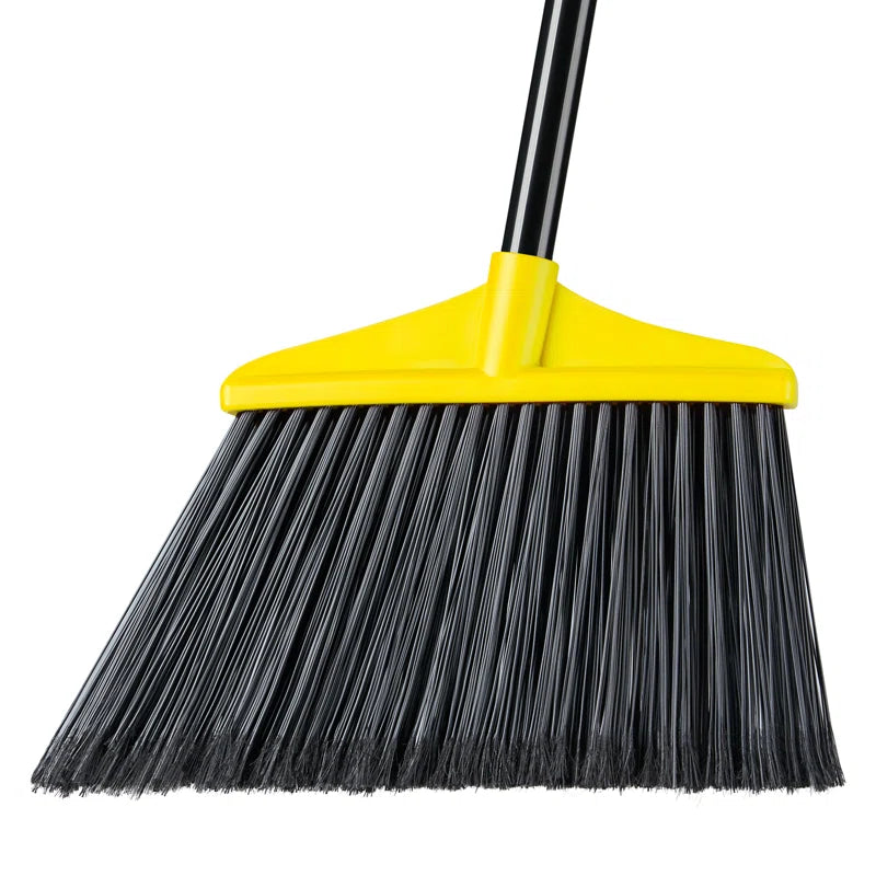Outdoor/indoor Broom Heavy Duty, Commercial Broom With 53" Extendable Long Handle, Household Angle Corner Brooms For Patio, Garage, Deck, Lobby, Courtyard Sweeping