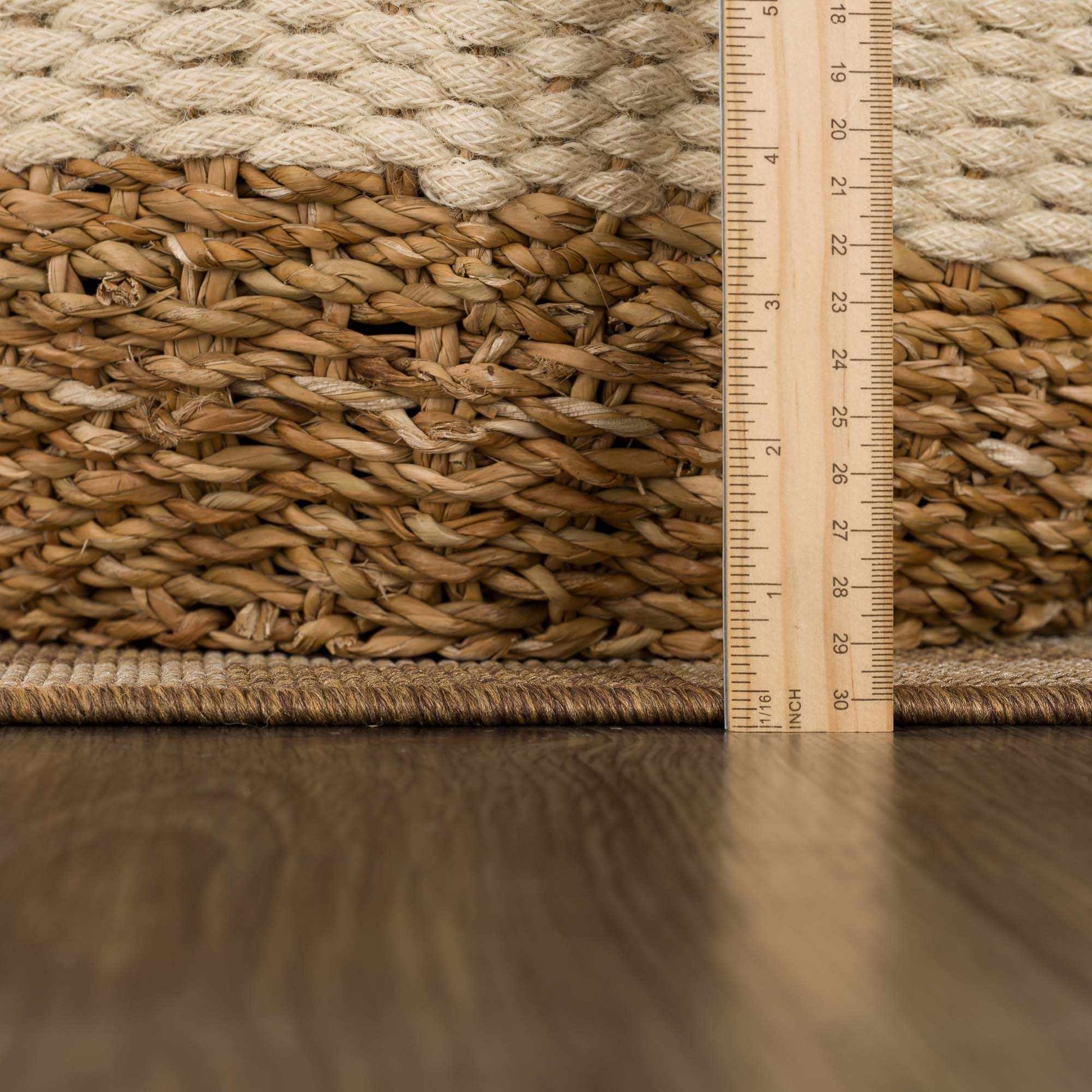 Kuval Checkered Brown Rug