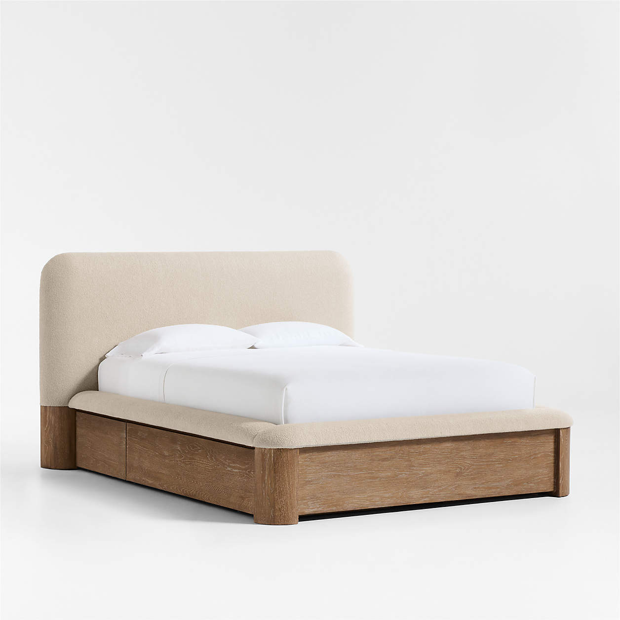 Palermo Wood & Upholstered 2-Drawer Storage Bed