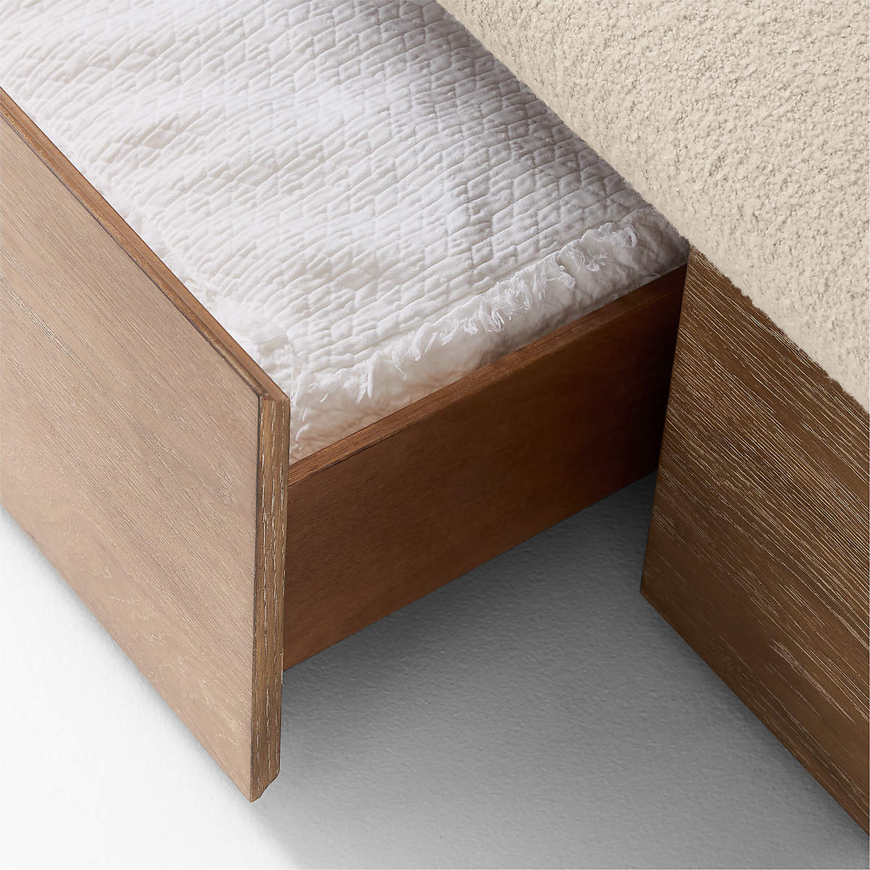 Palermo Wood & Upholstered 2-Drawer Storage Bed