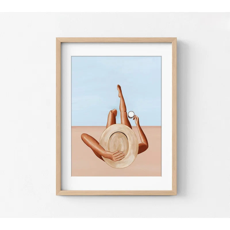 Poolside Girl By Sophie Bek, Summer Fun Bedroom Decor Idea, Pool House Wall Art, Large Indoor Swimming Pool Poster Print