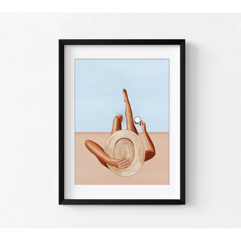 Poolside Girl By Sophie Bek, Summer Fun Bedroom Decor Idea, Pool House Wall Art, Large Indoor Swimming Pool Poster Print