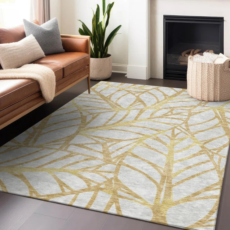 Premium Machine Washable Lisse Gold Rug