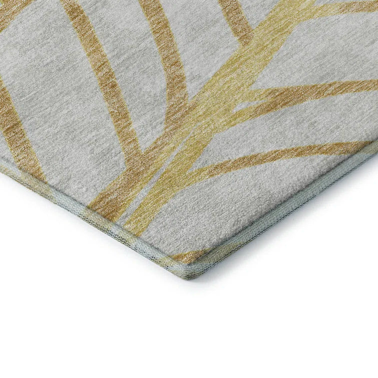 Premium Machine Washable Lisse Gold Rug