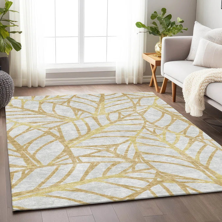 Premium Machine Washable Lisse Gold Rug
