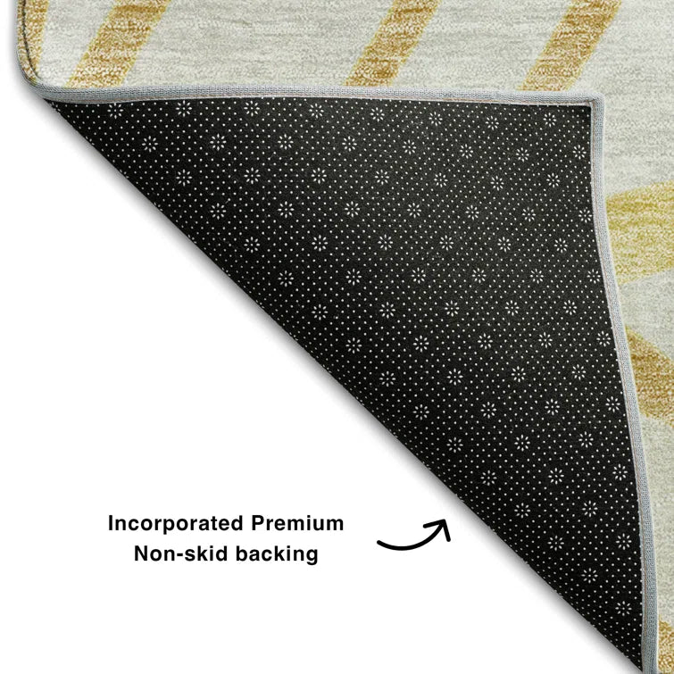 Premium Machine Washable Lisse Gold Rug