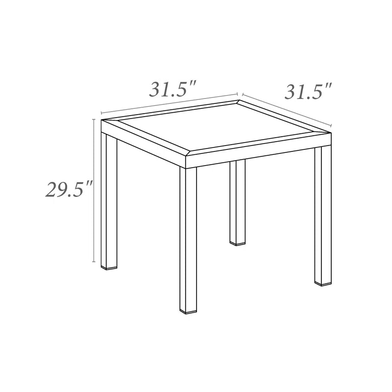 Quadis 4 - Person Patio Dining Set with Square Table