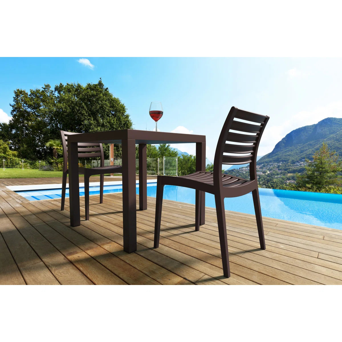 Quadis 4 - Person Patio Dining Set with Square Table