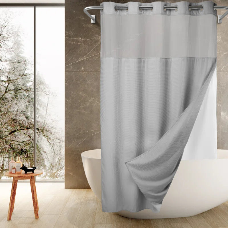 Ramjani Shower Curtain with Liner Included