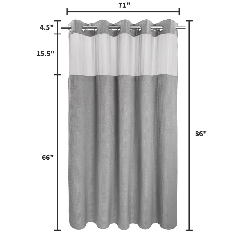 Ramjani Shower Curtain with Liner Included