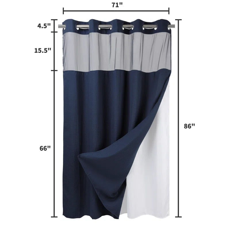 Ramjani Shower Curtain with Liner Included