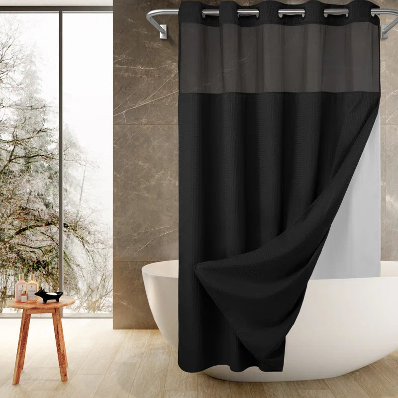 Ramjani Shower Curtain with Liner Included