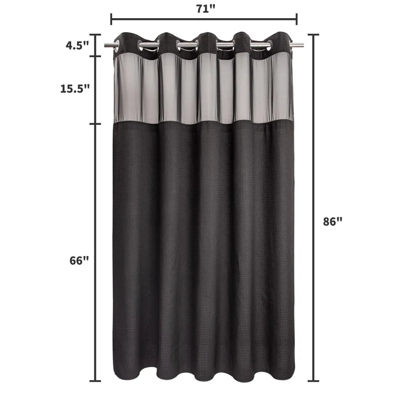 Ramjani Shower Curtain with Liner Included